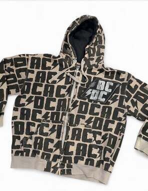 Vintage AC/DC rock band hoodie Large